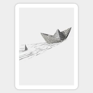 paper boat Sticker